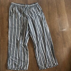 Striped Black and White Men's Pants
